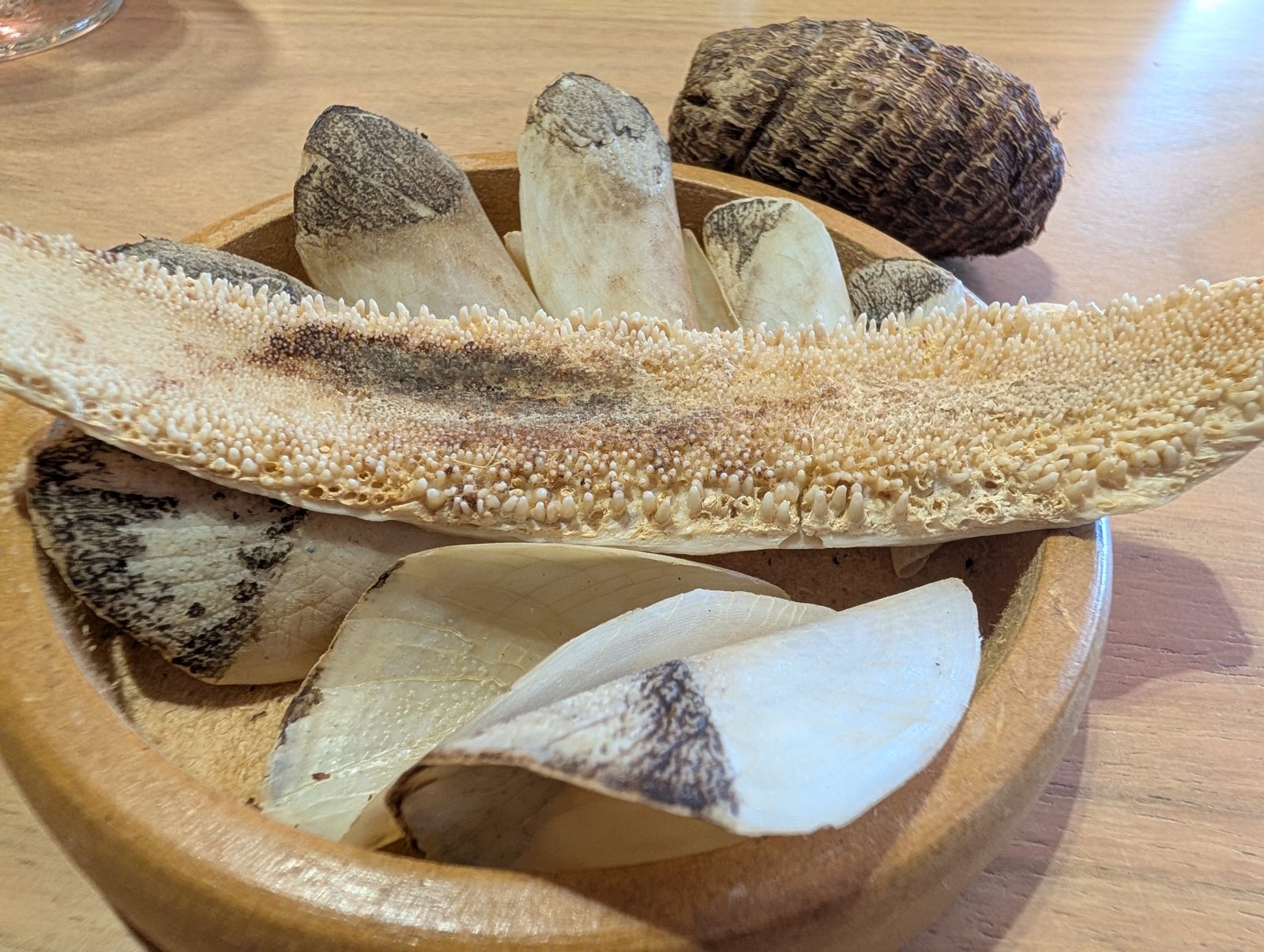 Bread, in a basket of what it was made from.