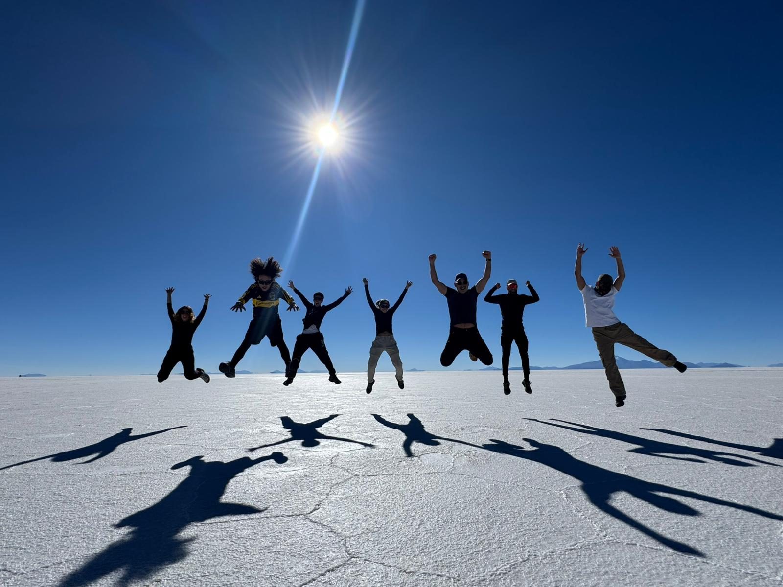 The whole truck, airborne.