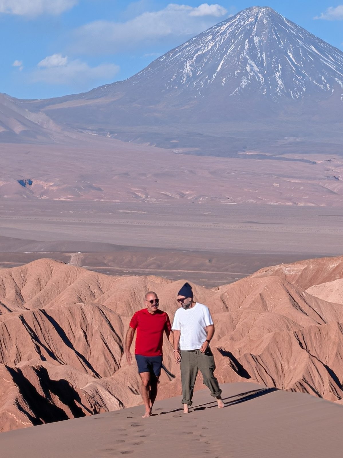 The dunes, and Licancabur.