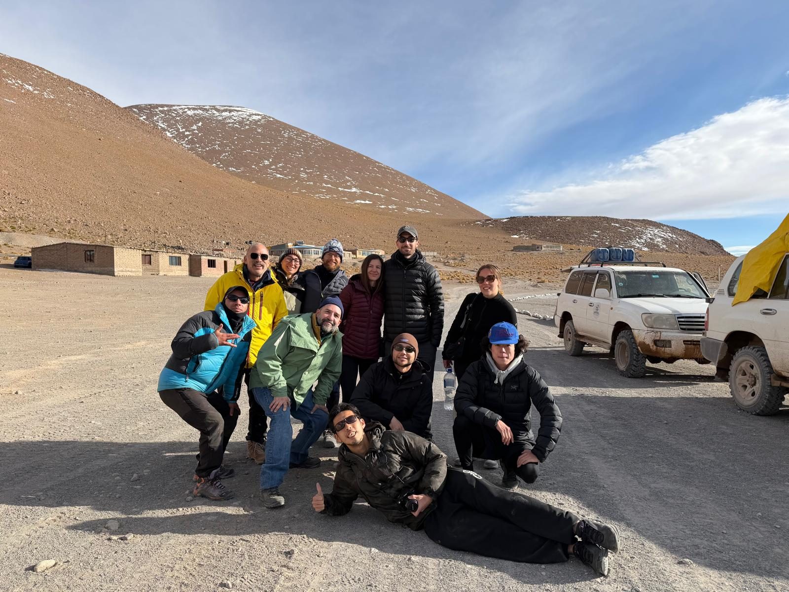 Wheel fixed. A final photo before we broke off from the group to head into Chile.