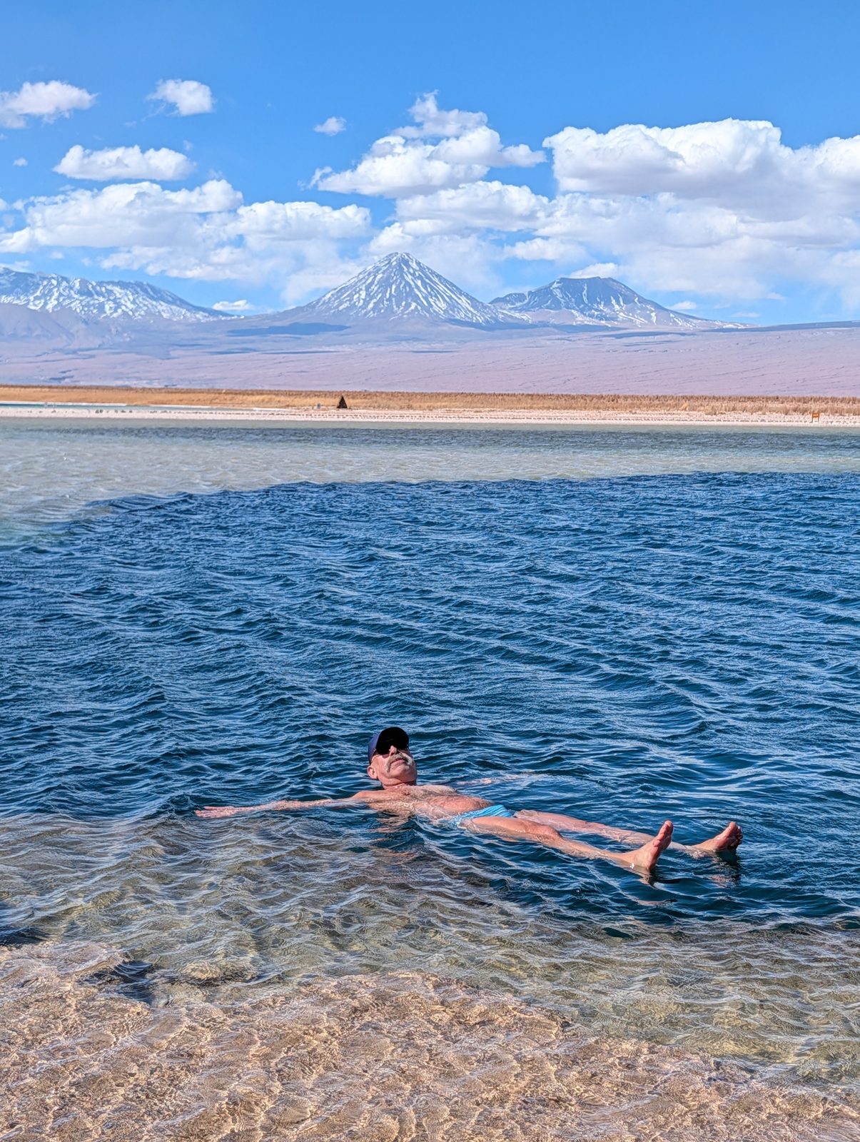 Laguna Cejar. You cannot sink. You also cannot feel your feet after a minute.