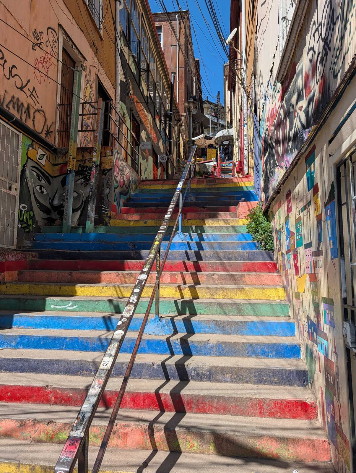 Valparaíso. The stairs are painted because the stairs are the streets.