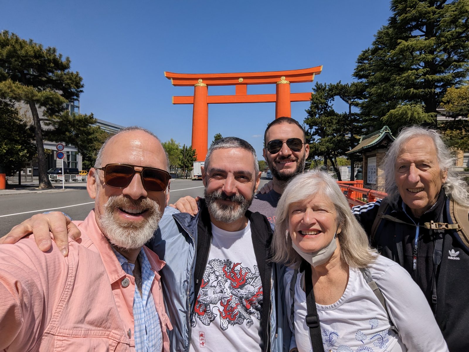 At the Heian Shrine torii.