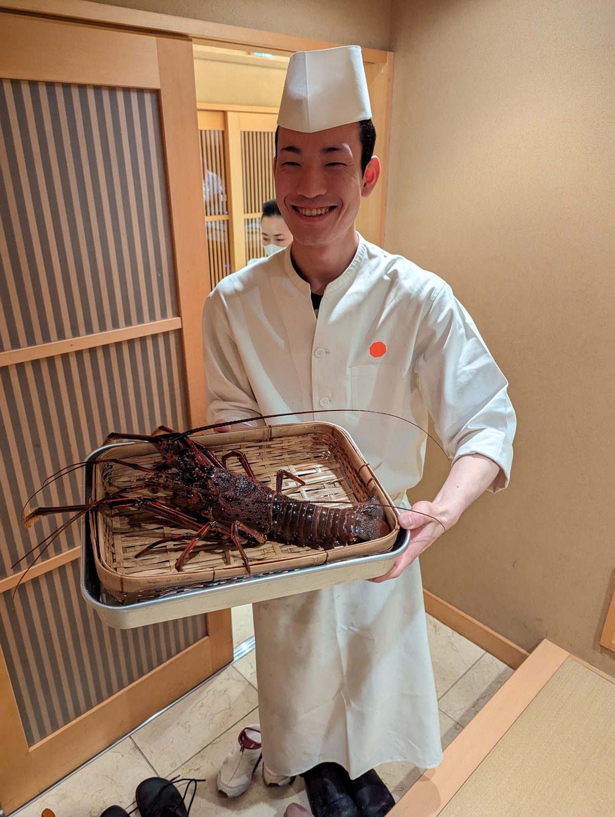 The chef and the lobster.